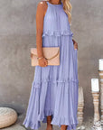 Louise Halter Ruffle Maxi Dress