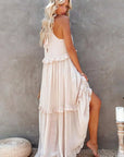 Louise Halter Ruffle Maxi Dress