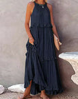 Louise Halter Ruffle Maxi Dress