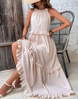 Louise Halter Ruffle Maxi Dress