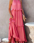 Louise Halter Ruffle Maxi Dress