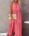 Louise Halter Ruffle Maxi Dress