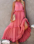 Louise Halter Ruffle Maxi Dress