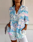 Vaella Colourful Printed Blouse