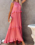 Louise Halter Ruffle Maxi Dress