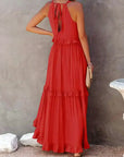 Louise Halter Ruffle Maxi Dress