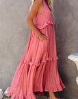 Louise Halter Ruffle Maxi Dress