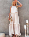 Louise Halter Ruffle Maxi Dress