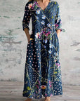 Miya Elegant Retro Maxi Dress