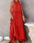 Louise Halter Ruffle Maxi Dress